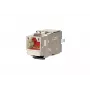 Keystone Jack METZ CONNECT C6Amodul K 180° 25G, blindado, Cat.6A, 25 Gigabit Ethernet, IDC sem ferramentas, zamac, certificado GHMT 130B21-25-E