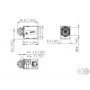 METZ MWN911A115 Conector macho/fêmea M12 de 4 polos codificação A para sensor/atuador, montagem em painel, ficha para conector fêmea, IP67