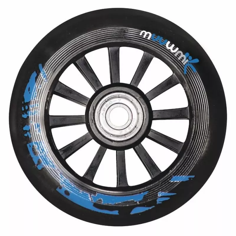 MUUWMI AU 408 Trotinete de stunt, rodas de 100 mm, preto/azul