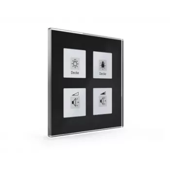 MDT BE-GT04S.01 Botão de vidro Push Button Plus 4 funções preto