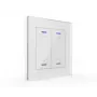MDT BE-GTL20W.A1 Botão de vidro II Light 2 funções RGB-W branco estore/persiana