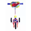 MUUWMI AU 506 Trotinete KiddyScooter Racing de 3 rodas para crianças a partir dos 3 anos, azul/vermelho, rodas dianteiras com LED, guiador ajustável 58-68 cm, máx. 20 kg