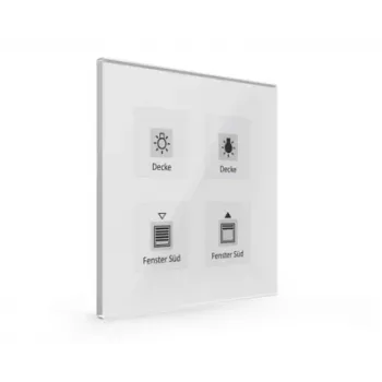 MDT BE-GTT4W.01 Botão de vidro Plus 4 funções branco com sensor de temperatura