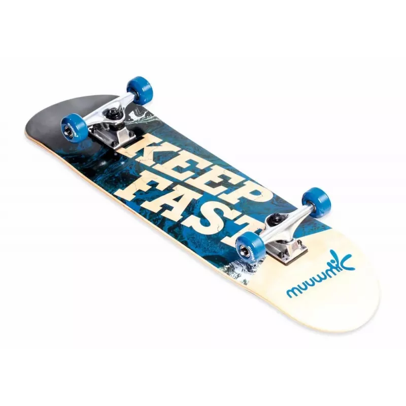 MUUWMI AU 561 Skateboard completo com saco de transporte, ABEC 5, Wave