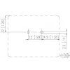 METZ BTR NETCOM OpDAT ADT Placa adaptadora vazia para 4x SC Simplex / 2x LC Duplex, branco puro 1501100000HC