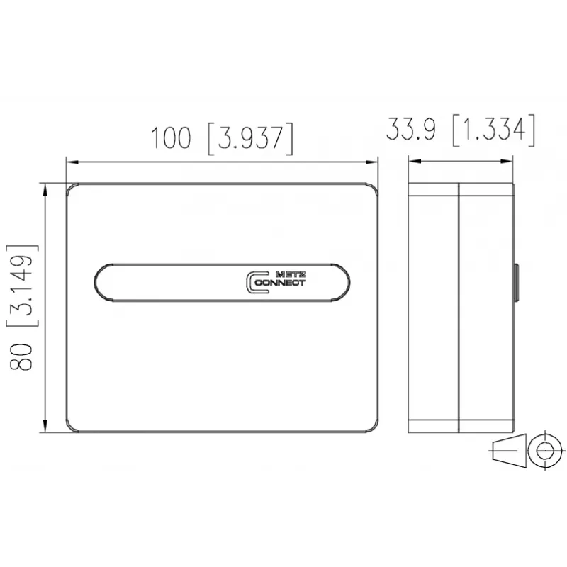 METZ BTR NETCOM OpDAT ADT Placa adaptadora vazia para 4x SC Simplex / 2x LC Duplex, branco puro 1501100000HC