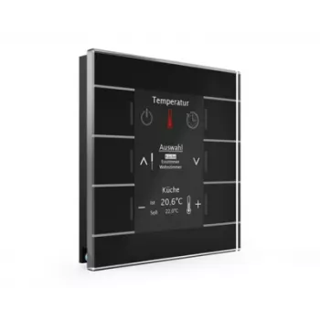 MDT BE-GBZS.01S Painel de controlo inteligente KNX de vidro com ecrã a cores, preto