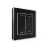 MDT Glass Push-button II Light 2 canais RGBW Preto BE-GTL20S.01S