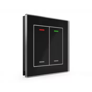 MDT Glass Push-button II Light 2 canais RGBW Preto BE-GTL20S.01S