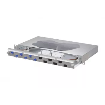 METZ CONNECT Painel de patch de fusão de fibra ótica 6xLC-D OS2 1U montagem em rack 1504697406-F
