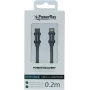 PowerRay Cabo de dados USB-C para Lightning 0,2m cinzento têxtil PR-DCCL020TGY