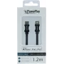 PowerRay Cabo de dados e carregamento USB-C para Lightning MFi trançado 1,2m Preto PR-DCCL120TBK
