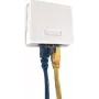 IT-BUDGET Tomada de rede Cat.6A UTP de montagem à superfície, 2 x RJ45, branco puro, entrada de cabo horizontal, PoE+ 90ITBDDAPE