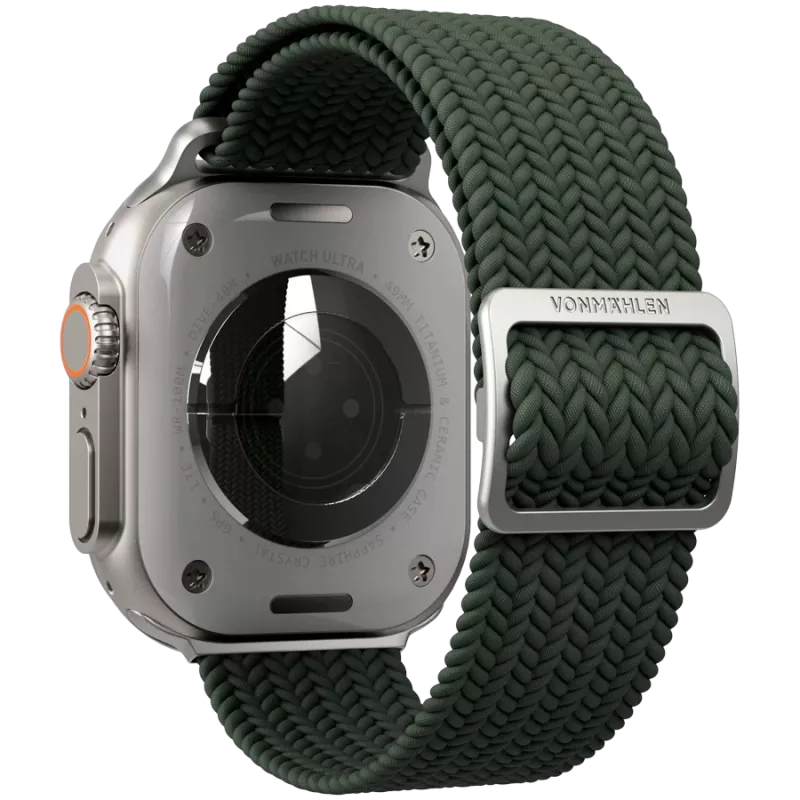 VONMÄHLEN Loop tecido para Apple Watch 40/41/42mm, verde azeitona