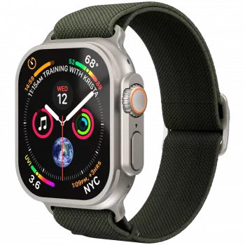 VONMÄHLEN Classic Nylon Loop 44, 45, 46, 49mm tamanho único, verde azeitona