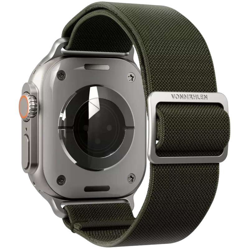 VONMÄHLEN Classic Nylon Loop 44, 45, 46, 49mm tamanho único, verde azeitona