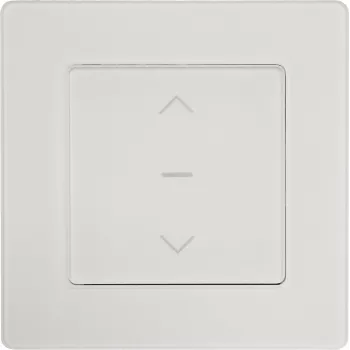 PowerRay PR-SCS-01 Interruptor de estore inteligente tátil WiFi, moldura de vidro Branco