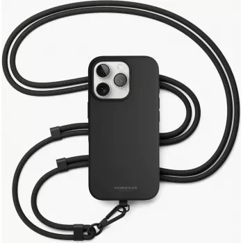 VONMAEHLEN Infinity Go Cordão universal para telemóvel Preto – ajustável até 150 cm