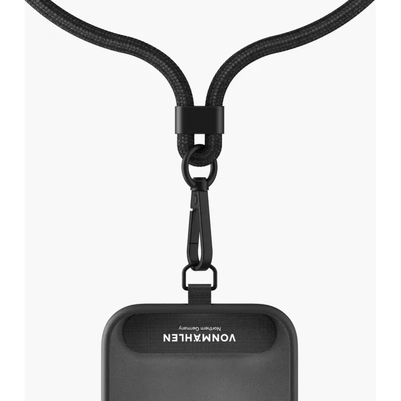 VONMAEHLEN Infinity Go Cordão universal para telemóvel Preto – ajustável até 150 cm