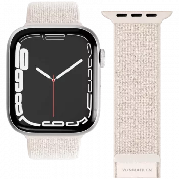 VONMÄHLEN Fitness Loop 2 Bracelete para Apple Watch 44/45/46/49mm, creme