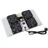 IT-BUDGET unidade de ventilação de teto para armários verticais SRK - 4 ventoinhas ativas - 640 m³/h - termostato - interruptor - cinzento claro 90ITB19SRKXFAN4G