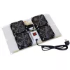 IT-BUDGET unidade de ventilação de teto para armários verticais SRK - 4 ventoinhas ativas - 640 m³/h - termostato - interruptor - cinzento claro 90ITB19SRKXFAN4G