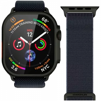VONMÄHLEN Classic Nylon Loop 44, 45, 46, 49mm tamanho único, Navy Black