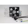 IT-BUDGET conjunto completo ventoinha para armário IT com termostato - 160 m³/h fluxo de ar - 230 V - 1 ventoinha, grelha de proteção, cabo, termostato, parafusos (90ITBLUESET1T)