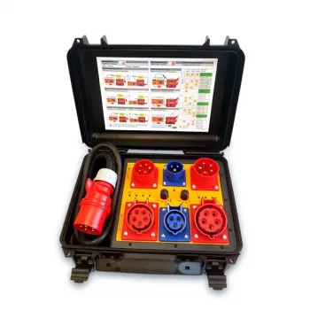 HT Instruments HT-MK4 conjunto de adaptador de medição trifásico 32A em mala de transporte 2009870