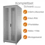 IT-BUDGET conjunto completo rack de servidor 19 polegadas SRK - 42U - LxP 800x1000 mm - portas duplas perfuradas à frente + atrás - 4 ventoinhas ativas - PDU - prateleiras - montado - cinzento claro 99ITB19SRK42810DTGM