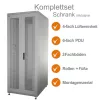 IT-BUDGET conjunto completo rack de servidor 19 polegadas SRK - 42U - LxP 800x1000 mm - portas duplas perfuradas à frente + atrás - 4 ventoinhas ativas - PDU - prateleiras - montado - cinzento claro 99ITB19SRK42810DTGM
