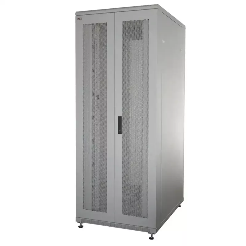 IT-BUDGET conjunto completo rack de servidor 19 polegadas SRK - 42U - LxP 800x1000 mm - portas duplas perfuradas à frente + atrás - 4 ventoinhas ativas - PDU - prateleiras - montado - cinzento claro 99ITB19SRK42810DTGM