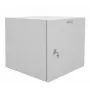 IT-BUDGET armário de rede de parede 19 polegadas Easy - porta de aço - 12U - L 600 x P 600 mm - chapa de aço - cinzento claro (90RR19CWV1266MG)