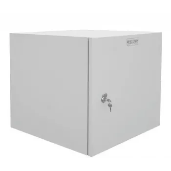 IT-BUDGET armário de rede de parede 19 polegadas Easy - porta de aço - 12U - L 600 x P 600 mm - chapa de aço - cinzento claro (90RR19CWV1266MG)