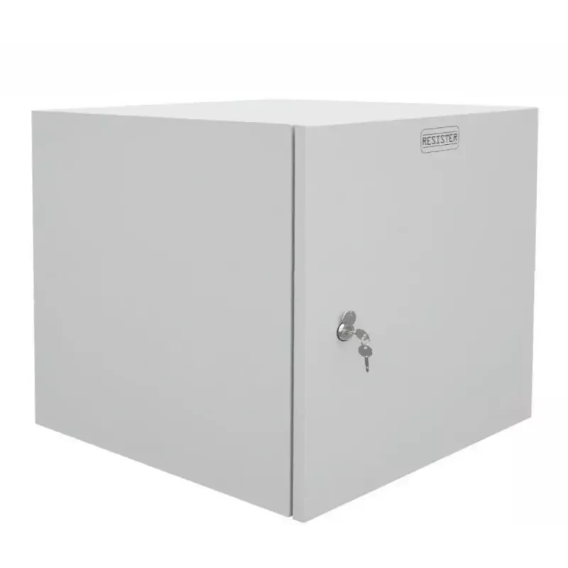 IT-BUDGET armário de rede de parede 19 polegadas Easy - porta de aço - 12U - L 600 x P 600 mm - chapa de aço - cinzento claro (90RR19CWV1266MG)