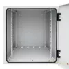 IT-BUDGET armário de rede de parede 19 polegadas Easy - porta de aço - 12U - L 600 x P 600 mm - chapa de aço - cinzento claro (90RR19CWV1266MG)