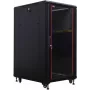 IT-BUDGET armário de rede 19 polegadas SRK - 22U - 600x800 mm - porta de vidro à frente / porta de aço atrás - pré-montado - preto (99ITB19SRK2268GSNM)