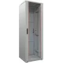 IT-BUDGET armário de rede 19 polegadas SRK - 38U - 600x800 mm - porta de vidro/aço - montado - cinzento claro 99ITB19SRK3868GGNM