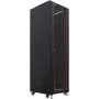 IT-BUDGET armário de rede 19 polegadas SRK - 38U - 600x800 mm - porta de vidro/maciça - montado - preto (99ITB19SRK3868GSNM)