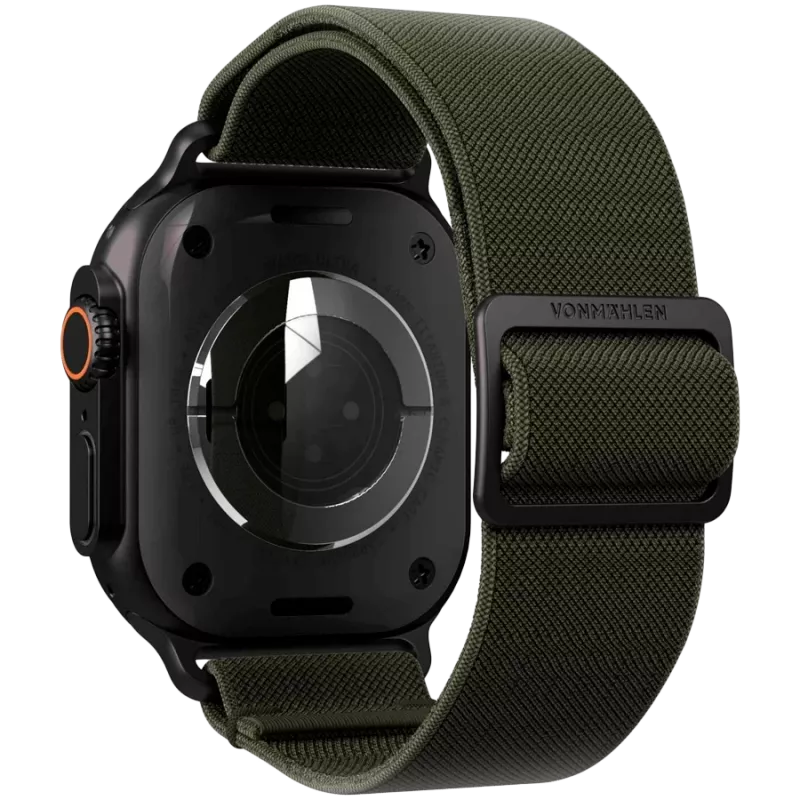 VONMÄHLEN Classic Nylon Loop 40, 41, 42mm tamanho único, verde azeitona preto