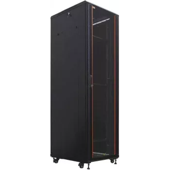 IT-BUDGET armário de rede 19 polegadas SRK - 42U - 600x800 mm - porta de vidro/aço - montado - preto (99ITB19SRK4268GSNM)