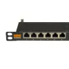 IT-BUDGET painel de patch 19 polegadas ultrafino, 0,5U, totalmente blindado, Cat.6A, 24 portas, PoE++, preto (90ITBPP6A05S)