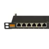 IT-BUDGET painel de patch 19 polegadas ultrafino, 0,5U, totalmente blindado, Cat.6A, 24 portas, PoE++, preto (90ITBPP6A05S)