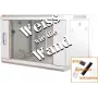 IT-BUDGET armário de rede 19 polegadas SWA - 4U - LxP 570x450 mm - porta de vidro - painéis laterais removíveis - montagem em parede e chão - conjunto de acessórios - branco puro (90ITB19WS4645GW)