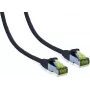 IT-BUDGET cabo de patch premium Cat.6A com cabo bruto Cat.7 - 600 MHz - isento de halogéneos - PoE+ - 10Gbit - preto - 1,5 m (90ITB6A7PK15S)