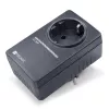 H-Tronic 1114730 limitador de corrente de arranque SCL 3680 IP20, 16 A, 3680 W, adaptador de ficha Schuko, preto