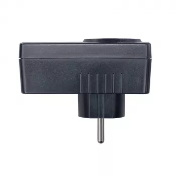 H-Tronic 1114730 limitador de corrente de arranque SCL 3680 IP20, 16 A, 3680 W, adaptador de ficha Schuko, preto