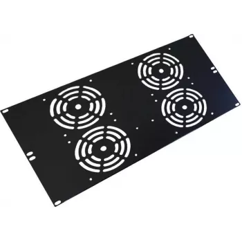 IT-BUDGET painel de ventoinhas 19 polegadas para 4 ventoinhas - 120x120 mm - 6U - preto (90ITBSRK19XNOFAN4S)