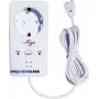 M-E MODERN-ELECTRONICS ME WA-5 Detetor de água com tomada integrada, 230V, cabo sensor 2m, alarme acústico >85dB, LED vermelho, comutação de tomada Schuko 16A