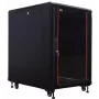 IT-BUDGET Armário de rede 19 polegadas SRK - 18U - 600x1000 mm - porta de vidro/aço - pré-montado - preto (99ITB19SRK18610GSNM)